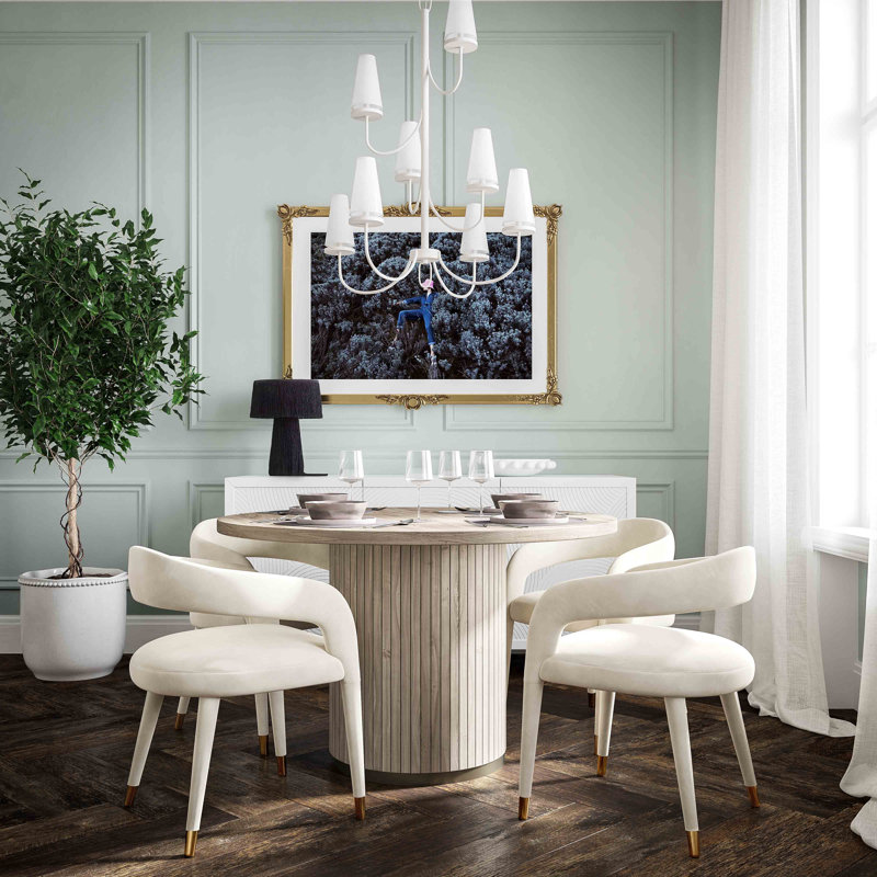 47.8cm H Velvet Upholstered Armchair, Cream