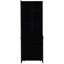 Armoire de cuisine Grace noire - mélange de rangement ouvert et fermé pour un style soigné avec des options d'armoires à tablettes