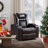 36.22" W Luxury Individual Seat Top Faux Leather Home Theater Seat Recliners Quadruple Seat with USB & Dual Cup holders & Arm Storage (Set of 4)-730519183