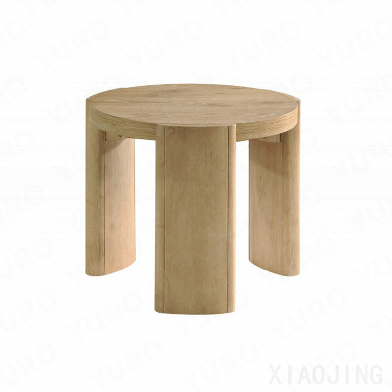 Table de bout ronde en bois de grève 21 pouces Kepler