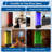 Elegant Floor Standing Bubble Fountain with LED Lights and Remote Control – 1.2m High Adjustable Airflow Sensory Bubble Fountain for Relaxation and Decor