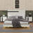 Sophisticated Queen 3-Piece Floating Platform Bed Set With Integrated LED Lights And Two Stylish Nightstands