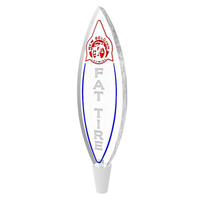 Tuomas Orren Ellis® Clear Acrylic Beer Tap Handle Draft Pub Style Compitable With Fat Tire 8.6" Tall X 2.5" Wide X 3/4" Deep 14115