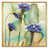 Toile avec cadre flottant or
