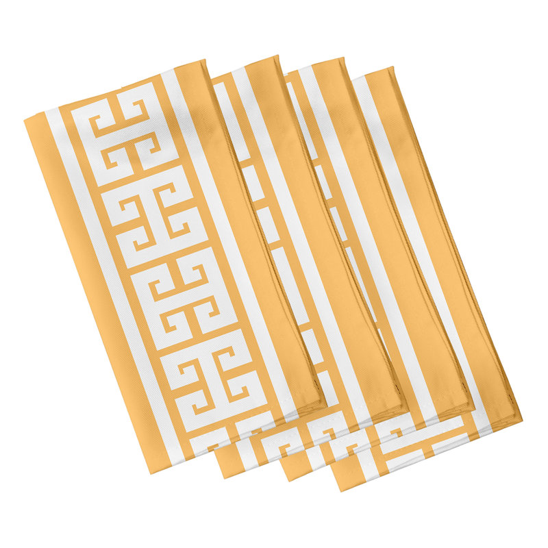 Ensemble de serviettes 4 pièces Hancock, L 18 po x L 18 po, Jaune