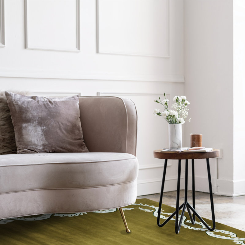 Tapis olive Timeless 9 pi 1 po x 12 pi 0 po