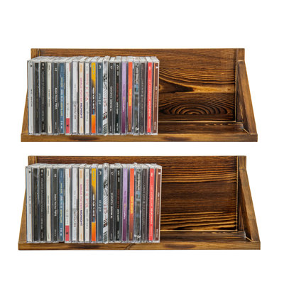 2-Piece CD DVD Game Disc Wall Storage Shelf