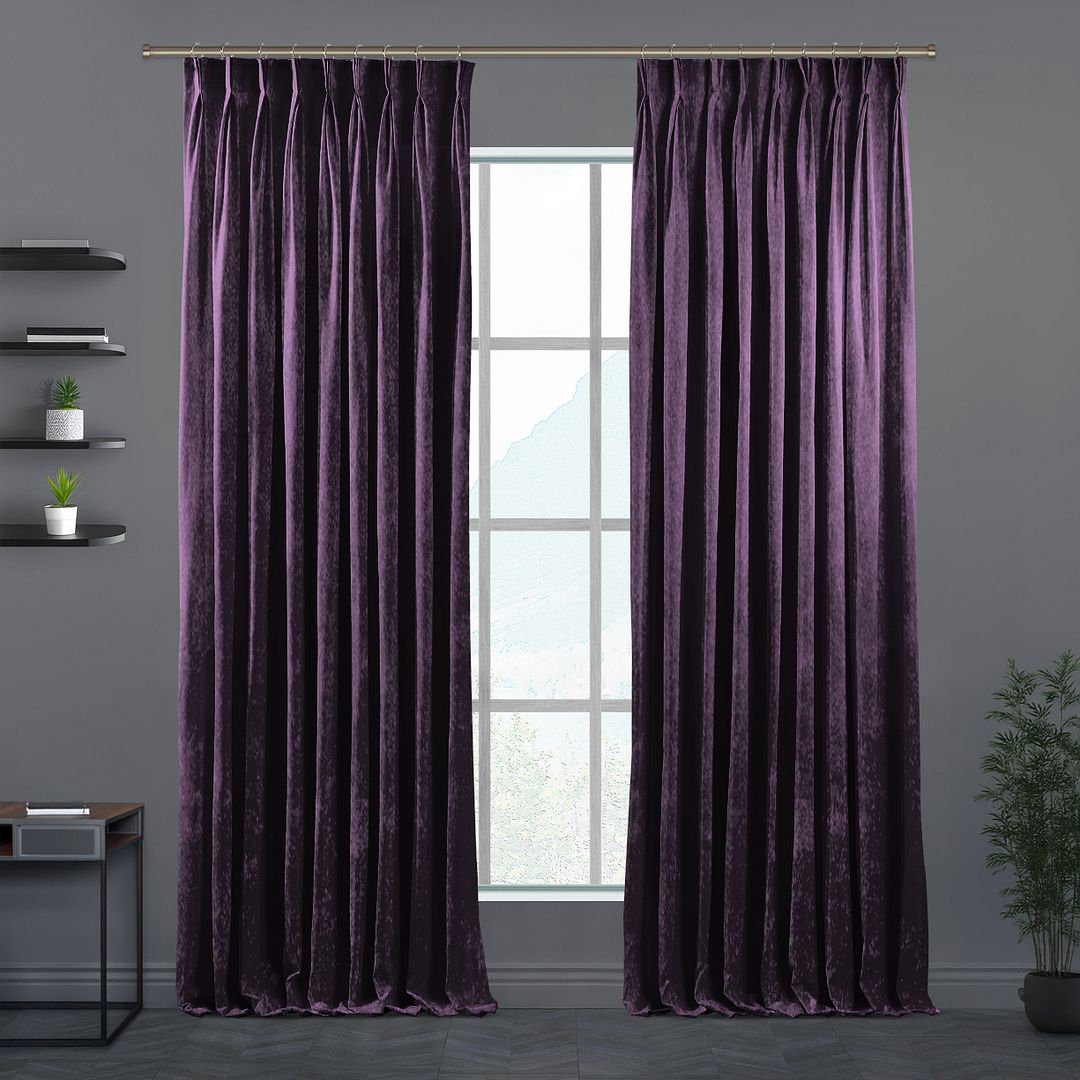 Pinch Plate Room Darkening Extra Long & Extra Wide Decorative Curtain - Single Panel 1