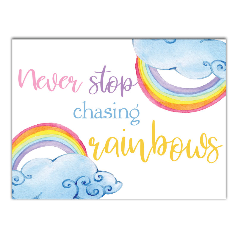 « never stop », art sur toile rainbows water Mabie, H 40 po x l 30 po x P 1,25 po