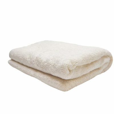 LuxSoft Standard Cotton Bath Towel - 27.5 x 55, 550 GSM, Ultra Absorbent, Quick Dry, Perfect for Home, Spa, Hotel, Travel, Yoga - Cream, 1 Pack