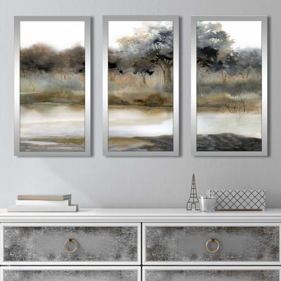 «Silent Waters II» par Carol Robinson - reproduction de cadre photo unique de 3 pièces