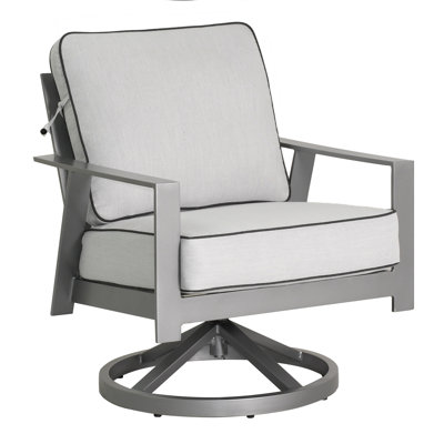 Fauteuil oscillant pivotant avec coussins Trento