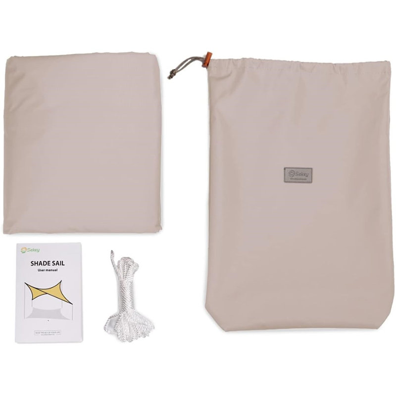 4 x 5m Rectangular Shade Sail, Taupe