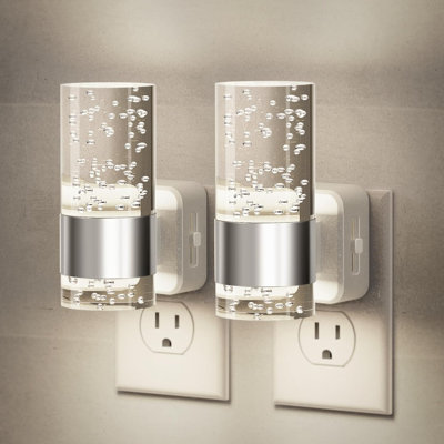 Night Light 2 Pack Plug In Wall Light With Auto Light Sensor Brightness Adjustable Daylight 5000K Wall Sconce-Style For Bathroom Hallway Enterway