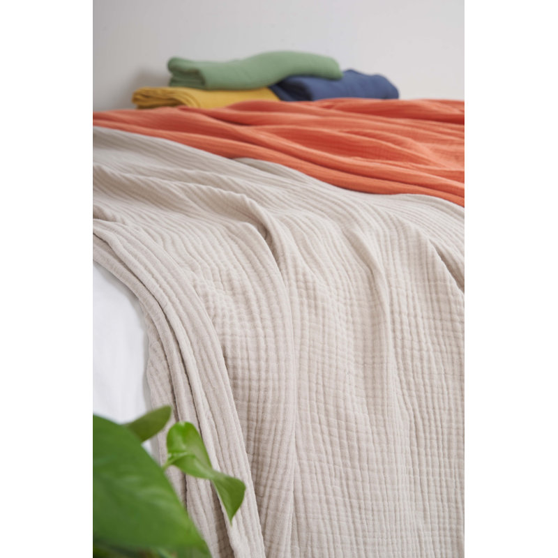Ryker Moonbeam Gauze Coverlet, Queen Coverlet, Moonbeam