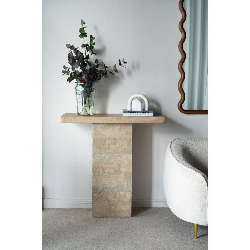 Table basse carrée 35,5 po x 14 po x 35,5 po avec base piédestal