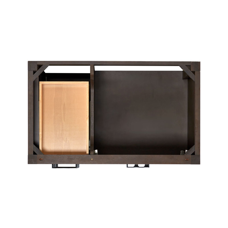 Cambridge 37'' W Single Vanity, Rectangular, Brown Oak, Pure White Quartz