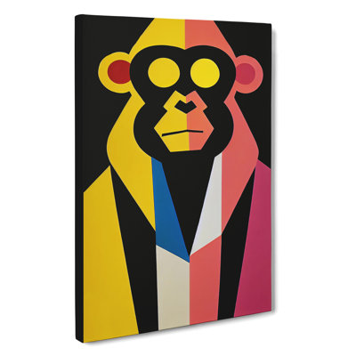 Abstract Monkey Art No.3 - Wrapped Canvas