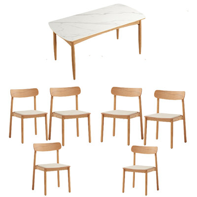 Simple modern rockplate dining table sets