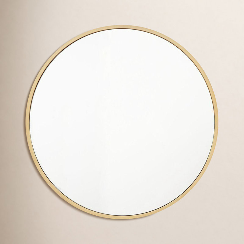 Miroir d'appoint Roberts, 32 po x 32 po, Doré, Métal métal