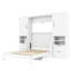 Lit double en blanc avec rangement latéral et compartiment sous le lit pour optimiser l'espace de rangement des deux tiroirs Tidy Living