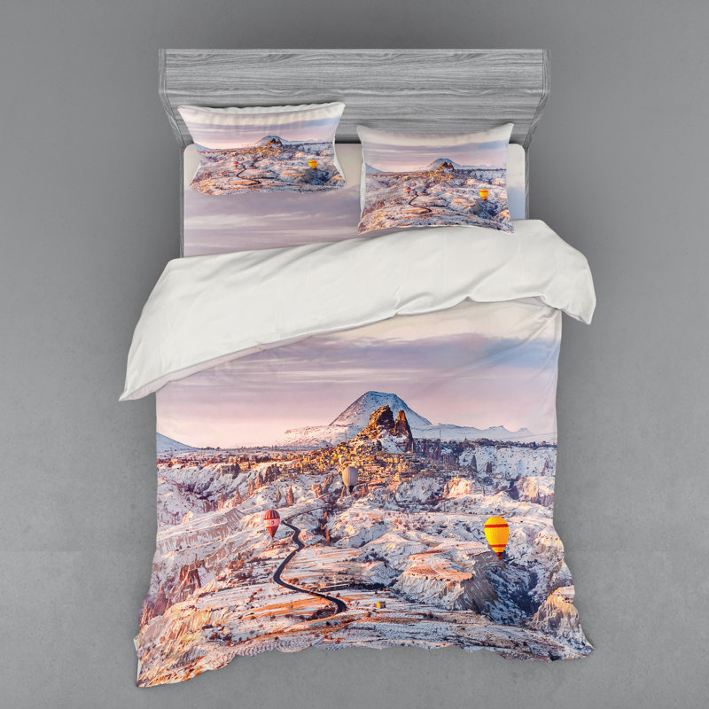 Winter Modern & Contemporary Polyester Duvet Cover, Queen Duvet Cover + 3 Additional Pieces