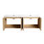 60" Wall-Mounted Bathroom Vanity With Double Resin Sink, 4-Soft Closing Door, Original Oak, Plywood (KD-PACKING)