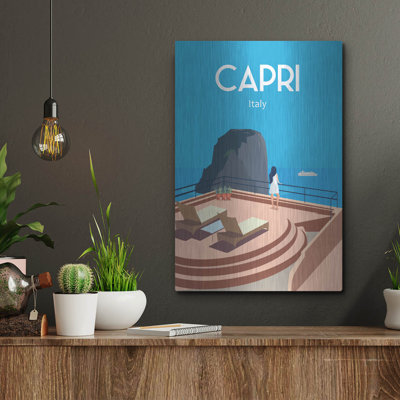  «Capri Italy» par Arctic Frame, art mural en métal, 12 po x 16 po