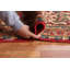 Tapis rouge unique en laine noué à la main de style années 1950 de 10 pi 1 po x 15 pi 11 po Lenice