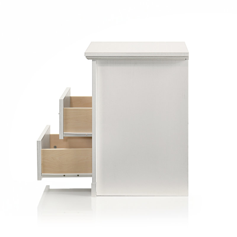 Keaton 2-Drawer Nightstand, White