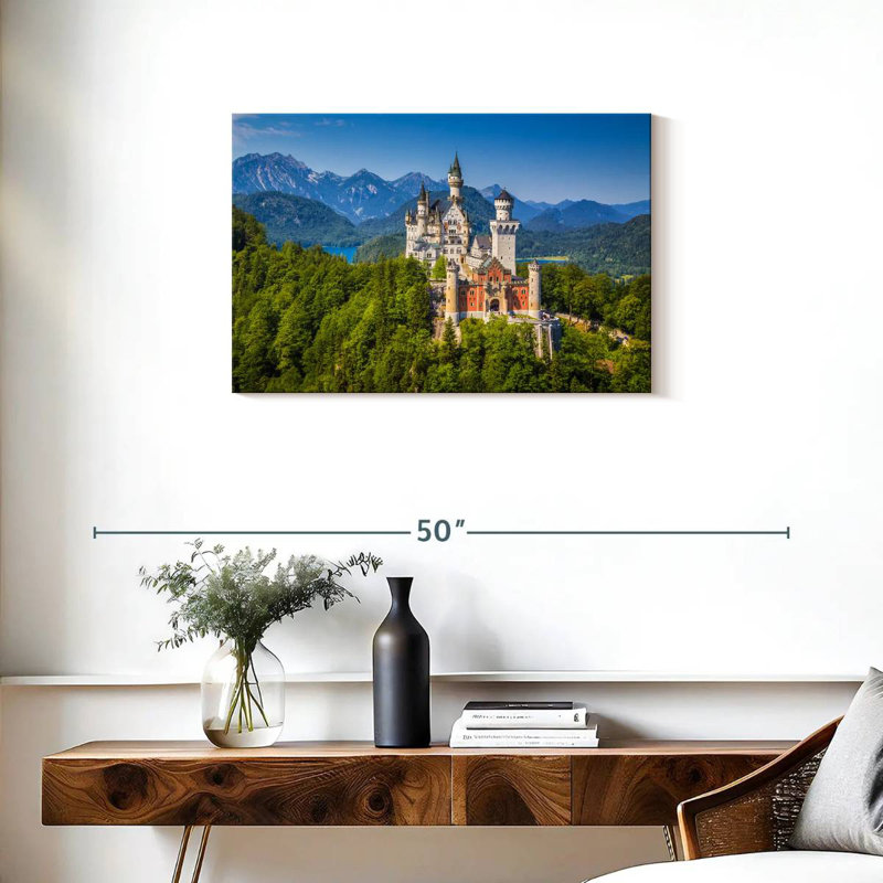 Lilie, château allemand de Neuschwanstein, H 20 po x l 30 po
