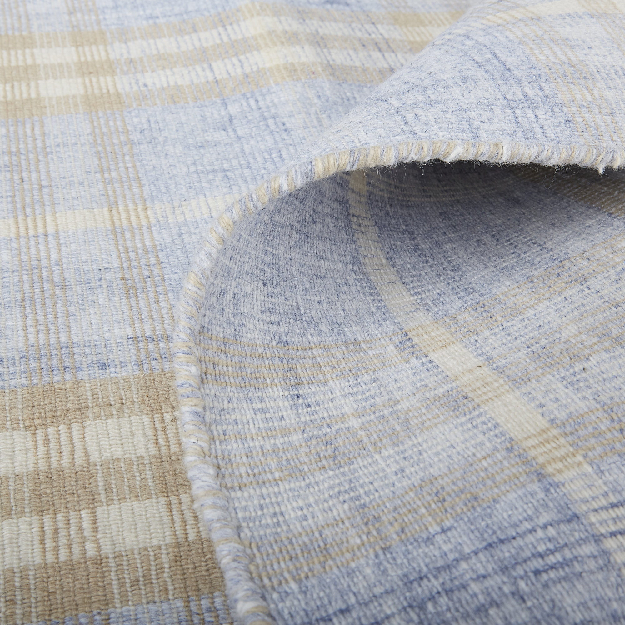 Atira Handmade Ice Blue Rug, Runner 2'6" x 8'