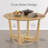 47'' Modern Round Solid Wood Dining Table with Cross-Leg Base-1070070215