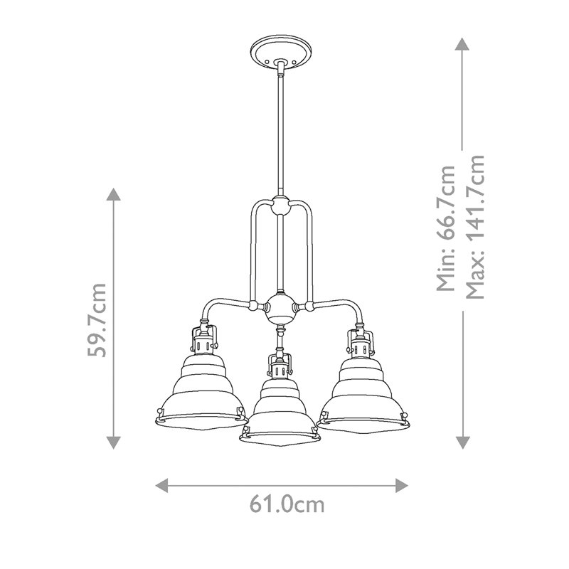 Tillson 3 - Light Unique/Statement Chandelier