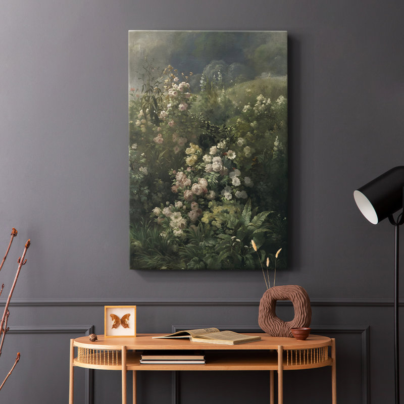 Imprimé floral rétro CCVI - galerie Cavas, H 48 po x l 32 po