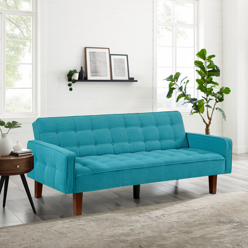 Canapé-lit Linen, Lin bleu clair