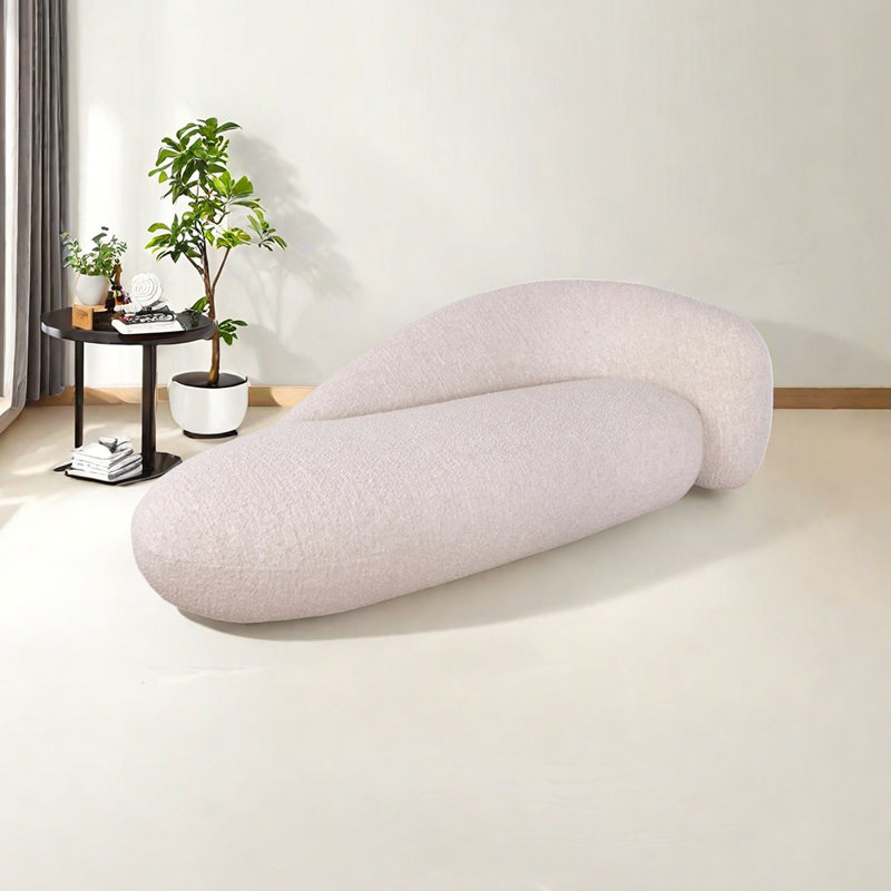 Fauteuil inclinable en molleton éponge de style minimaliste, Orienté à droite