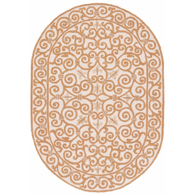 Bissette Hand Hooked Wool Pile Oriental Rug