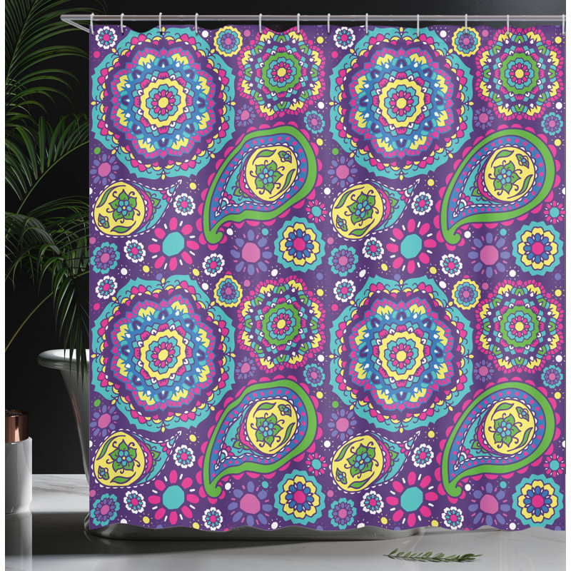 Shower Curtain with Hooks Included, 70"H x 69"W