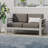 Khaki Cushion Patio - Aluminum 57.11in Length 600 Lbs Capacity Assembly Required 23.78in H 27.43in Depth Water-