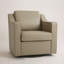 Faux Leather Swivel Armchair-1368538209