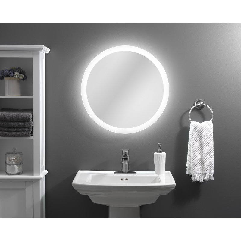 Miroir DEL rond 22 po, température de couleur de 6400 K, prise optionnelle