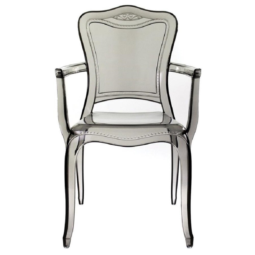 Noella Clear Ghost Arm Vanity Chair