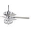 Ventilateur de plafond en cristal à 5 pales de 25,98 po avec télécommande et ensemble d'éclairage inclus