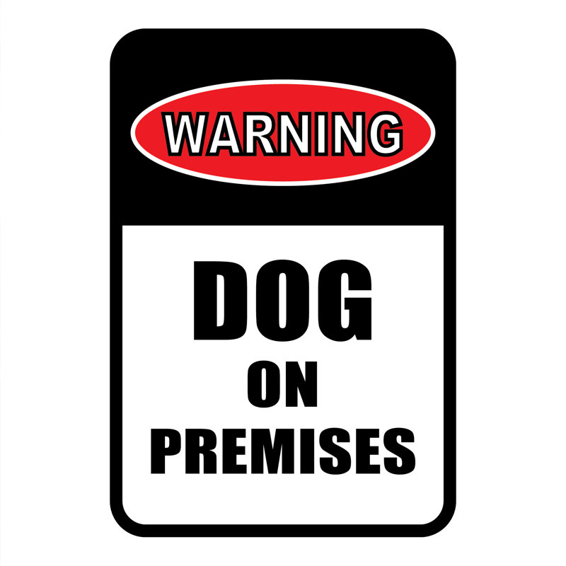 Mini signe de chien «Dog on Premises»