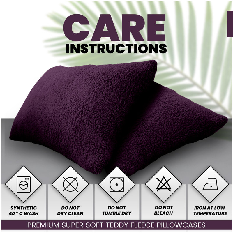 Teddy Pillow Case, Aubergine
