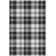 Kehr Plaid Farmhouse Geometric Black Flat-Weave Area Rug
