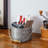 4-Slot Galvanized Metal Flatware Caddy