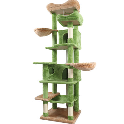 Arbre à chat 68 pouces à 6 niveaux avec coussins amovibles pour un espace propre, poteaux à griffes extensibles, hamacs confortables et confortables, tour autoportante, 50 69 grands, panneau de particules en pouces,