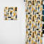 Motif géométrique jaune et gris - rideau obscurcissant abstrait - 1 panneau-107563775